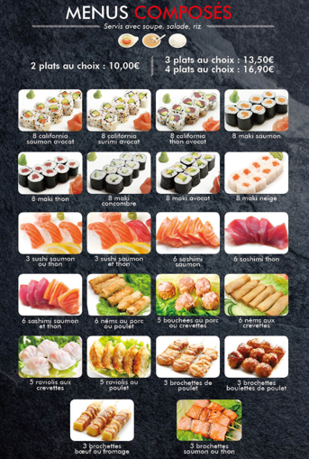 Image de Menu japonais composés