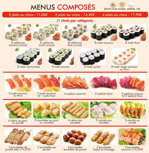 Image de Menu japonais composés -